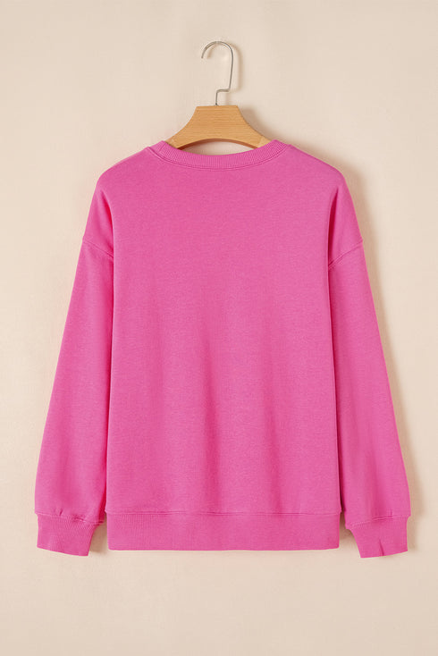 Essential Drop Shoulder Crew Neck Pullover Sweatshirt