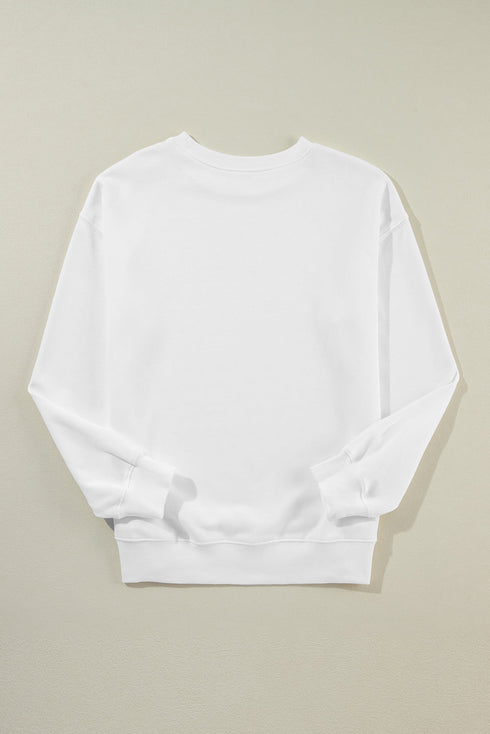 Essential Drop Shoulder Crew Neck Pullover Sweatshirt