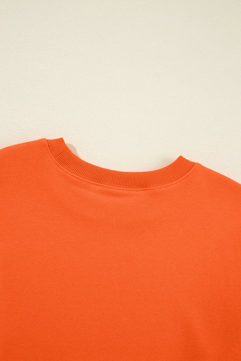 Essential Drop Shoulder Crew Neck Pullover Sweatshirt