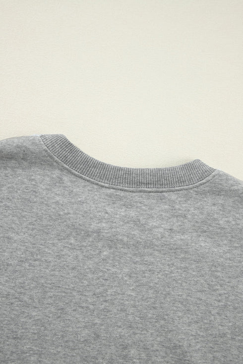 Essential Drop Shoulder Crew Neck Pullover Sweatshirt