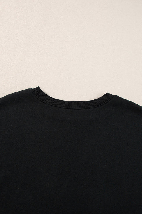 Essential Drop Shoulder Crew Neck Pullover Sweatshirt