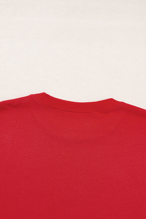Essential Drop Shoulder Crew Neck Pullover Sweatshirt