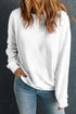 Essential Drop Shoulder Crew Neck Pullover Sweatshirt