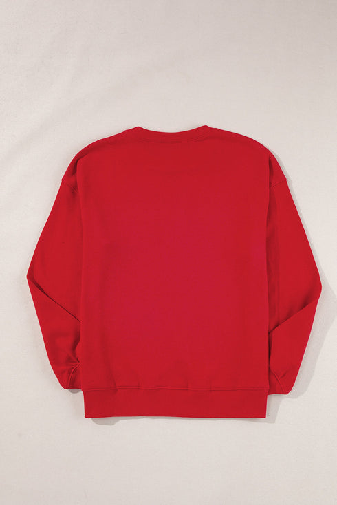 Essential Drop Shoulder Crew Neck Pullover Sweatshirt
