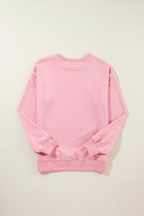 Essential Drop Shoulder Crew Neck Pullover Sweatshirt