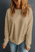 Essential Drop Shoulder Crew Neck Pullover Sweatshirt