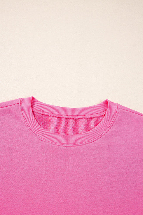 Essential Drop Shoulder Crew Neck Pullover Sweatshirt