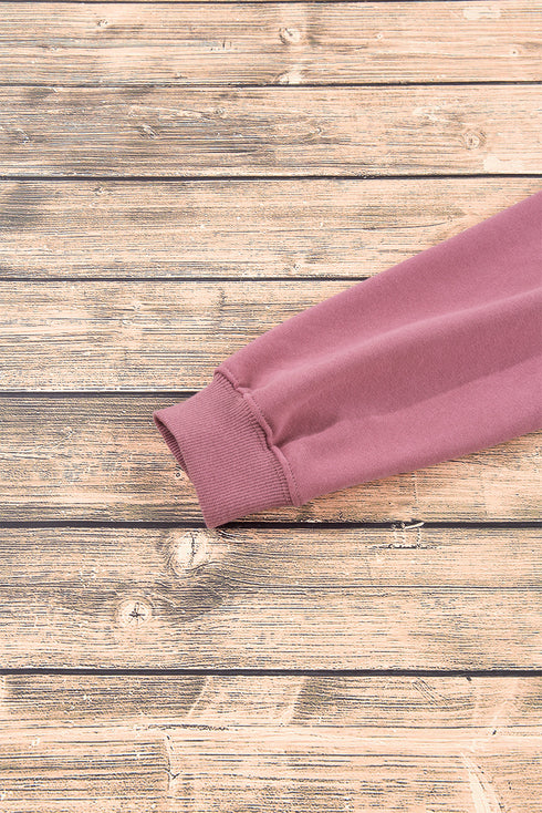 Essential Relaxed Fit Ribbed Trim Pullover Sweatshirt