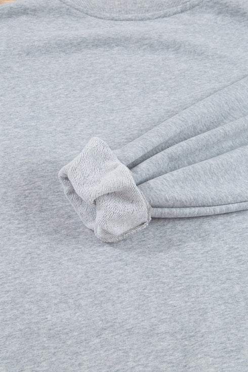 Essential Relaxed Fit Ribbed Trim Pullover Sweatshirt