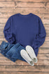 Essential Relaxed Fit Ribbed Trim Pullover Sweatshirt