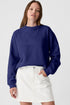 Essential Relaxed Fit Ribbed Trim Pullover Sweatshirt