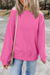 Essential Relaxed Fit Ribbed Trim Pullover Sweatshirt