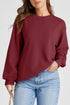 Essential Relaxed Fit Ribbed Trim Pullover Sweatshirt