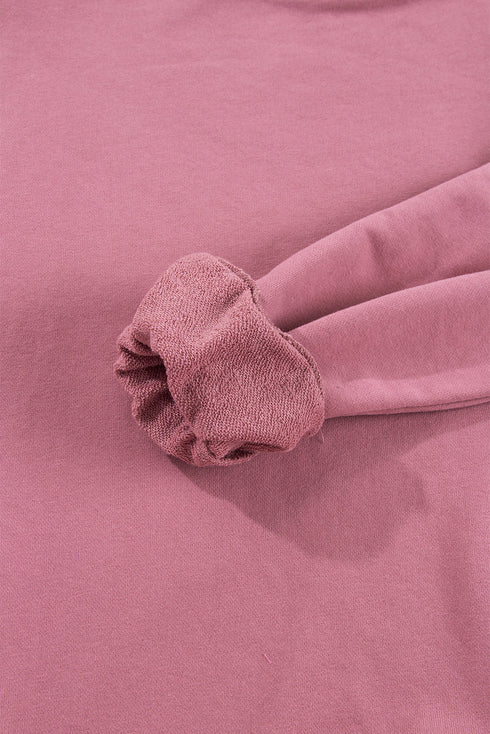 Essential Relaxed Fit Ribbed Trim Pullover Sweatshirt