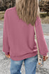 Essential Relaxed Fit Ribbed Trim Pullover Sweatshirt