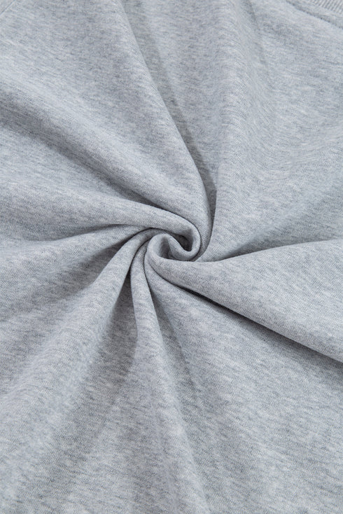 Essential Relaxed Fit Ribbed Trim Pullover Sweatshirt