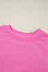 Essential Relaxed Fit Ribbed Trim Pullover Sweatshirt