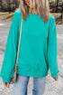 Essential Relaxed Fit Ribbed Trim Pullover Sweatshirt