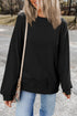 Essential Relaxed Fit Ribbed Trim Pullover Sweatshirt