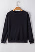 Essential Relaxed Fit Ribbed Trim Pullover Sweatshirt