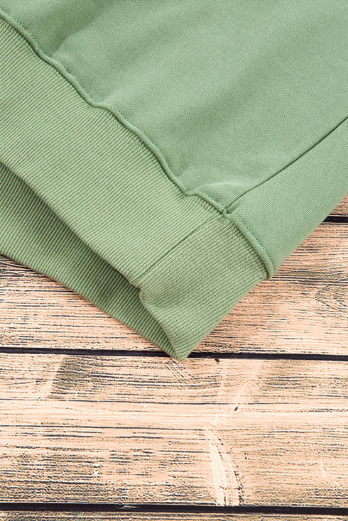 Essential Relaxed Fit Ribbed Trim Pullover Sweatshirt