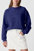 Essential Relaxed Fit Ribbed Trim Pullover Sweatshirt