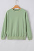 Essential Relaxed Fit Ribbed Trim Pullover Sweatshirt