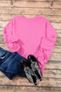 Essential Relaxed Fit Ribbed Trim Pullover Sweatshirt