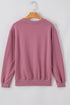 Essential Relaxed Fit Ribbed Trim Pullover Sweatshirt