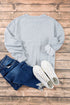 Essential Relaxed Fit Ribbed Trim Pullover Sweatshirt