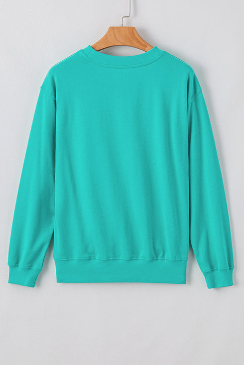 Essential Relaxed Fit Ribbed Trim Pullover Sweatshirt