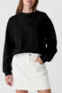 Essential Relaxed Fit Ribbed Trim Pullover Sweatshirt