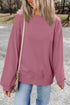 Essential Relaxed Fit Ribbed Trim Pullover Sweatshirt