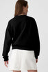 Essential Relaxed Fit Ribbed Trim Pullover Sweatshirt