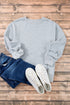 Essential Relaxed Fit Ribbed Trim Pullover Sweatshirt