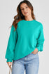 Essential Relaxed Fit Ribbed Trim Pullover Sweatshirt