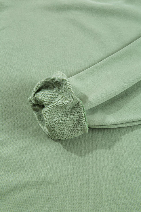 Essential Relaxed Fit Ribbed Trim Pullover Sweatshirt