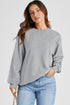 Essential Relaxed Fit Ribbed Trim Pullover Sweatshirt