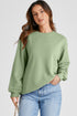 Essential Relaxed Fit Ribbed Trim Pullover Sweatshirt