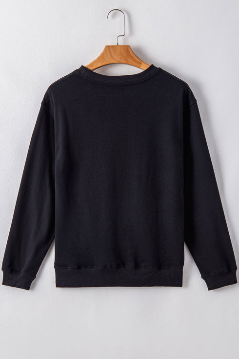 Essential Relaxed Fit Ribbed Trim Pullover Sweatshirt