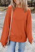 Essential Relaxed Fit Ribbed Trim Pullover Sweatshirt