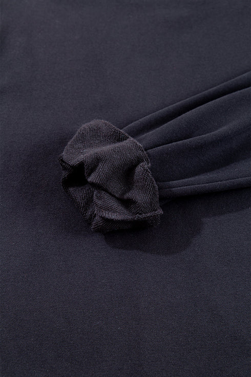 Essential Relaxed Fit Ribbed Trim Pullover Sweatshirt