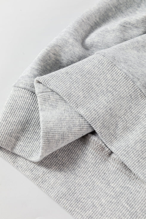Essential Relaxed Fit Ribbed Trim Pullover Sweatshirt