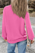 Essential Relaxed Fit Ribbed Trim Pullover Sweatshirt