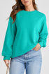 Essential Relaxed Fit Ribbed Trim Pullover Sweatshirt