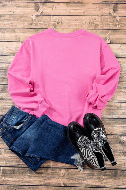 Essential Relaxed Fit Ribbed Trim Pullover Sweatshirt