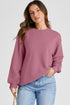 Essential Relaxed Fit Ribbed Trim Pullover Sweatshirt