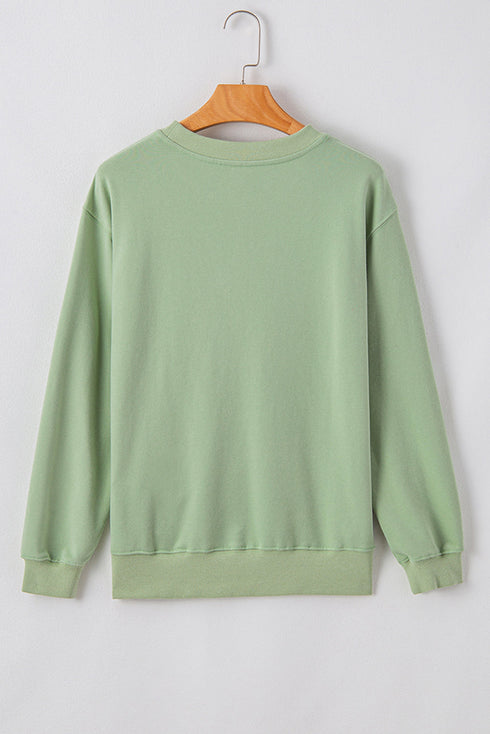 Essential Relaxed Fit Ribbed Trim Pullover Sweatshirt