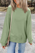 Essential Relaxed Fit Ribbed Trim Pullover Sweatshirt
