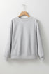 Essential Relaxed Fit Ribbed Trim Pullover Sweatshirt